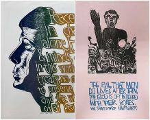 ‡ PAUL PETER PIECH (American-Welsh 1920-1996) two woodcut prints - limited edition (3/75)