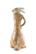 ‡ MERI WELLS (b.1946) pottery sculpture - 'Rabbit with Attitude', unsigned, 45cms (h)