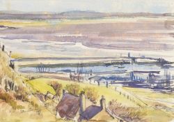 IRENE MARY BACHE (British 1901 - 1999) watercolour - landscape possibly from North Gower