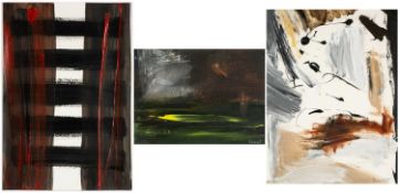 PRUDENCE WALTERS (b.1949) acrylic on paper - entitled verso 'River IV', another signed work