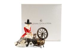 ROYAL DOULTON BONE CHINA FIGURINE HN5366 Y GYMRAES 'WRTH Y DROELL' - WELSH LADY AT THE SPINNING