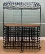 BESPOKE 'EVENTS' PORTABLE WINE BAR, metal framework, internal racking to hold 108 bottles