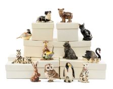 COLLECTION OF 'HIDDEN TREASURES' TRINKET BOXES, by Arora Design UK, including Tawny Owl, Hare
