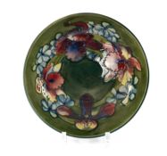 MOORCROFT 'IRIS' BOWL, 26cms (diam.)