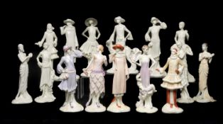 LARGE GROUP OF ROYAL WORCESTER - THE 1920's VOGUE COLLECTION FIGURINES
