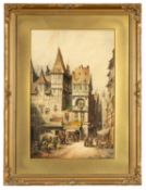 CHARLES JAMES KEATS (1856-1900) watercolour - Caen, signed, 50 x 32.5cms