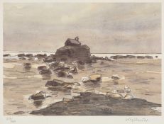 ‡ SIR KYFFIN WILLIAMS RA (Welsh 1918-2006) limited edition (373/750) print - St Cwyfan's Island