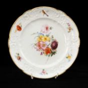 NANTGARW PLATE, c.1818-20, of Brace Service type, painted in the London Bradley workshop