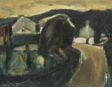 ‡ WILL ROBERTS (1907-2000) oil on canvas - entitled verso 'Tyn y Waun'