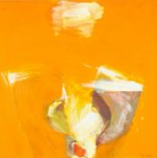 ‡ TOM NASH (b.1931) oil on card - entitled verso, 'Encounter'