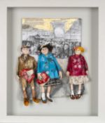 ‡ LUNED RHYS PARRI (b.1970) mixed media and 3D construction - entitled, 'Band of Hope'