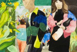 ‡ ERIC MALTHOUSE (1914-1997) watercolour - entitled verso 'Tropical House, Roath Park'