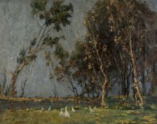 HARRY HUGHES WILLIAMS (1892–1953) oil on canvas - 'When the Leaves Begin to Fall'