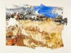 ‡ DAVID TRESS (b.1955) mixed media and construction - entitled verso, 'Winter, Big Blue'