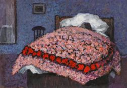 ‡ JOHN ELWYN (1916-1997) acrylic on paper - entitled 'The Invalid's Rose Garden', 1970s