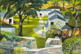 ‡ JOHN ELWYN (1916-1997) mixed media - entitled verso 'Recollections of A Welsh Farm'