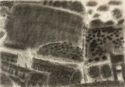 ‡ ERNEST ZOBOLE (1927-1999) charcoal on paper - entitled verso 'Landscape Drawing No. 1'