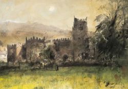‡ WILLIAM SELWYN (b.1933) mixed media - entitled verso, 'Clynnog-fawr'