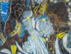 ‡ ERNEST ZOBOLE (1927-1999) oil on canvas - entitled verso 'Painting About a Landscape'