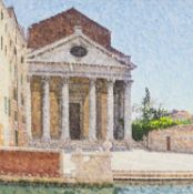 ‡ WILLIAM WILKINS CBE (b.1938) oil on canvas - entitled verso, 'San. Nicola Dei Tolentini'