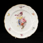 NANTGARW PLATE, c.1818-20, of Brace Service type, painted in the London Bradley workshop