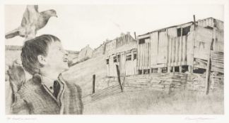 ‡ DAVID CARPANINI (b. 1946) limited edition (artist's proof) etching - 'A Word in Your Ear'