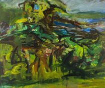 ‡ PETER PRENDERGAST (1946-2007) gouache and acrylic on paper - entitled verso 'Deiniolen'