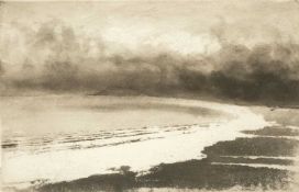 ‡ NORMAN ACKROYD CBE RA (1938-2024) limited edition (36/90) etching - 'Rhossili Beach Gower'