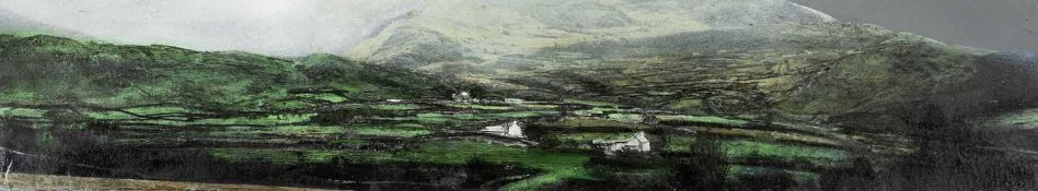 ‡ DARREN HUGHES (b.1970) mixed media on paper - entitled verso 'Dark Sky'