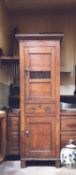 RARE WELSH BREAD & CHEESE CUPBOARD circa 1790-1800, of very narrow proportions