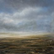 ‡ IWAN GWYN PARRY (b.1970) oil on board - entitled verso, 'Estuary Study with Distant Light'