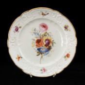 NANTGARW PLATE, c.1818-20, of Brace Service type, painted in the London Bradley workshop