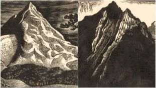 ‡ JOHN PETTS (1914-1991) two woodcuts - entitled, ''Cnicht, Aberglaslyn' and 'Crib Goch, Yr Wyddfa'