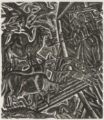 ‡ DAVID JONES (1895-1974) limited edition (36/80) wood engraving - 'Animals Entering the Ark