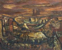 ‡ KAREL LEK (1929-2020) oil on canvas - entitled verso, 'Parys Mountain'