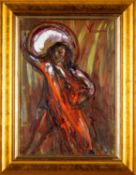 ‡ ANDREW VICARI (b.1932) oil on canvas - entitled verso, 'Another Kismet'