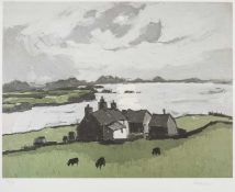 ‡ SIR KYFFIN WILLIAMS RA (1918-2006) limited edition (86/150) lithograph - Penrhyn Du Farm, Ynys Môn