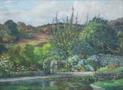 ‡ DONALD HENRY FLOYD (1892-1965) oil on canvas - entitled verso, 'The Artist's Garden'
