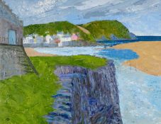 ‡ GWILYM PRICHARD (1931-2015) oil on canvas - entitled verso, 'Y Parrog II'