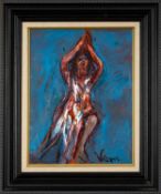 ‡ ANDREW VICARI (b.1932) oil on canvas - a female dancer, signed