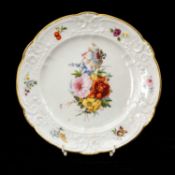 NANTGARW PLATE, c.1818-20, of Brace Service type, painted in the London Bradley workshop