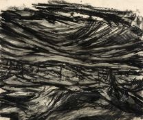 ‡ PETER PRENDERGAST (1946-2007) charcoal on paper - entitled verso 'Study for Carneddau'