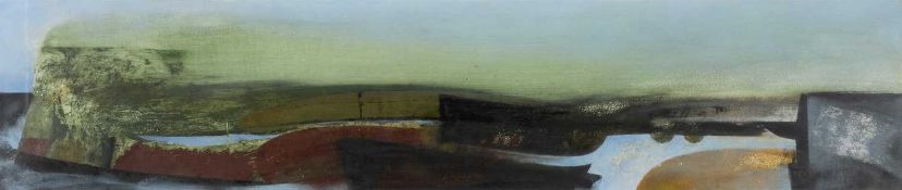 ‡ DICK CHAPPELL (b.1954) oil on panel - entitled verso 'Speeding Headland'
