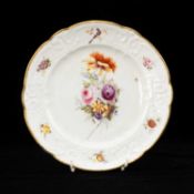 NANTGARW PLATE, c.1818-20, of Brace Service type, painted in the London Bradley workshop