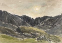 ‡ SIR KYFFIN WILLIAMS RA (1918-2006) watercolour - Devil's Kitchen, Eryri (Snowdonia)
