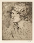 ‡ AUGUSTUS EDWIN JOHN RA (1878-1961) etching – entitled verso ‘A Girl’s Head’