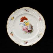 NANTGARW PLATE, c.1818-20, of Brace Service type, painted in the London Bradley workshop