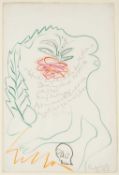‡ CERI RICHARDS CBE (1903-1971) crayon on paper - 'Drawing for Dylan Thomas Suite III'