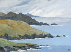 ‡ DAVID BARNES (1942-2021) oil on canvas - coastal landscape