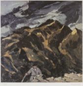 ‡ SIR KYFFIN WILLIAMS RA (1918-2006) limited edition (61/250) print - farmer below Snowdon